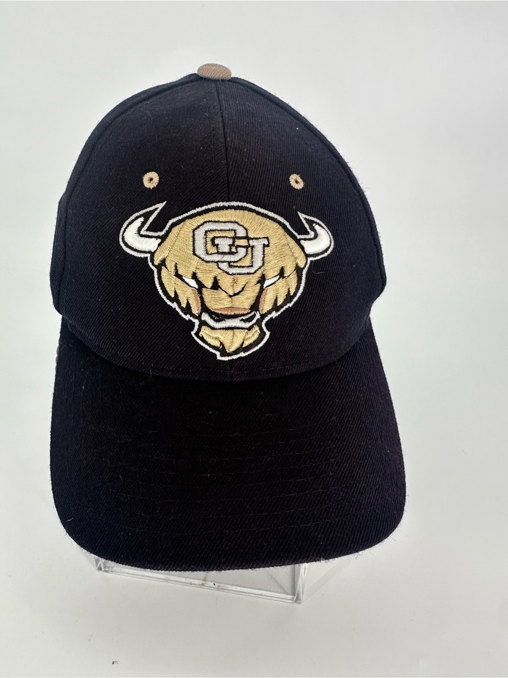Zephyr Black Baseball Cap with Tan Trim